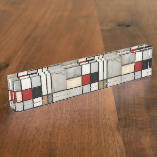 Piet Mondrian Vintage Nameplate