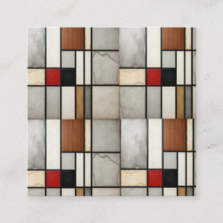 Piet Mondrian Vintage Square Business Card