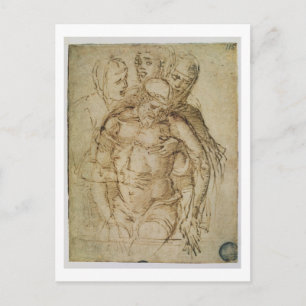 Pieta, attributed to either Giovanni Bellini (c.14 Postcard