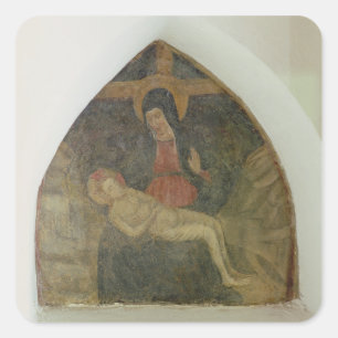 Pieta (fresco) square sticker