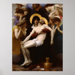 pieta Jesus Christ and Virgin Mary Poster