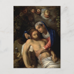 Pietà (Mary and Jesus) (by Adam Elsheimer) Postcard