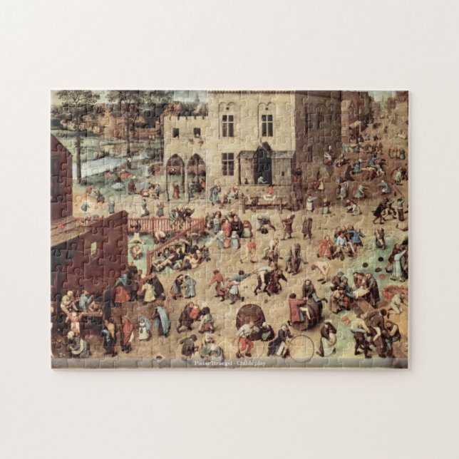 Pieter Bruegel - Childs play Jigsaw Puzzle (Horizontal)