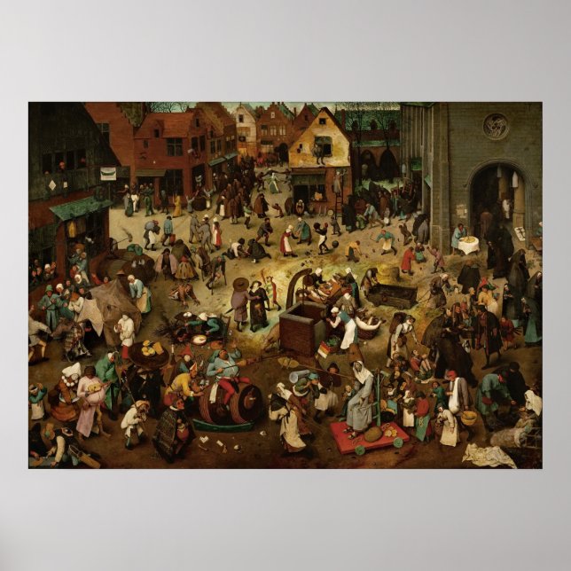 PIETER BRUEGEL - Fight between Carnival and Lent Poster (Front)