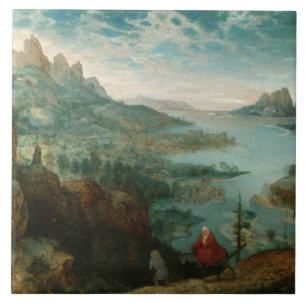 Pieter Bruegel - Landscape with flight into Egypt Tile