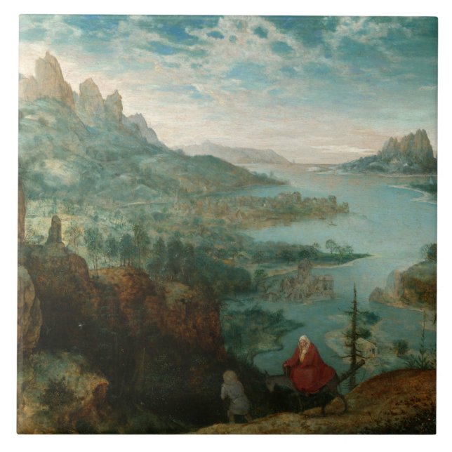 Pieter Bruegel - Landscape with flight into Egypt Tile (Front)
