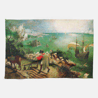 Pieter Bruegel Landscape with the Fall of Icarus Kitchen Towel