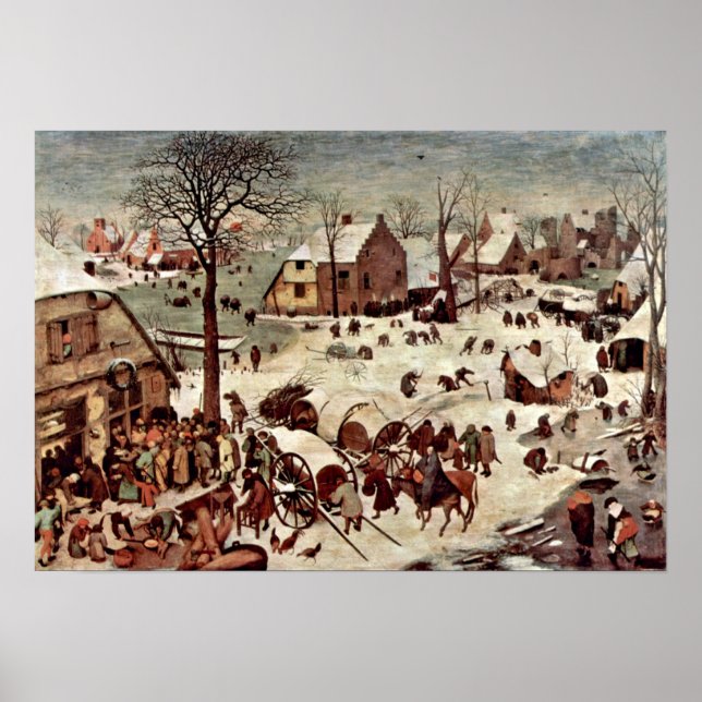 Pieter Bruegel the Elder — Census at Bethlehem Poster (Front)