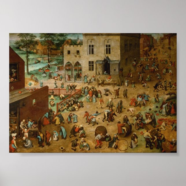 Pieter Bruegel the Elder  Children's Games Poster (Front)