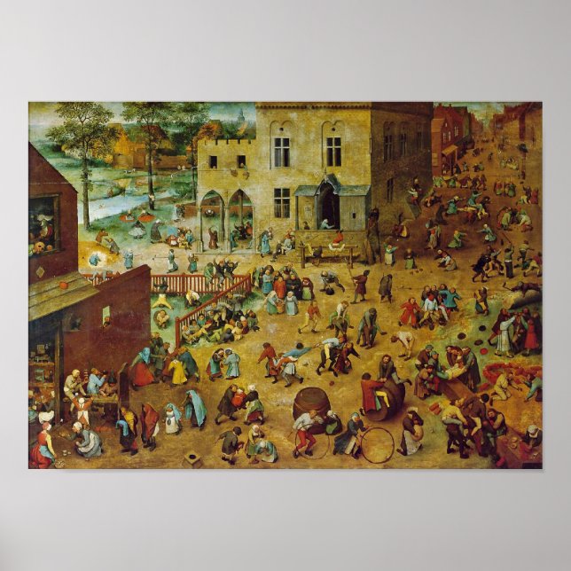 Pieter Bruegel the Elder - Childrens Games Poster (Front)