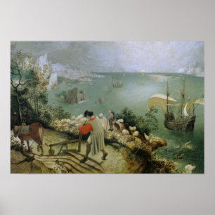 Pieter Bruegel the Elder -Landscape Fall of Icarus Poster