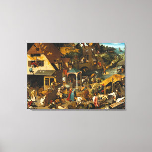 Pieter Bruegel the Elder - Netherlandish Proverbs Canvas Print