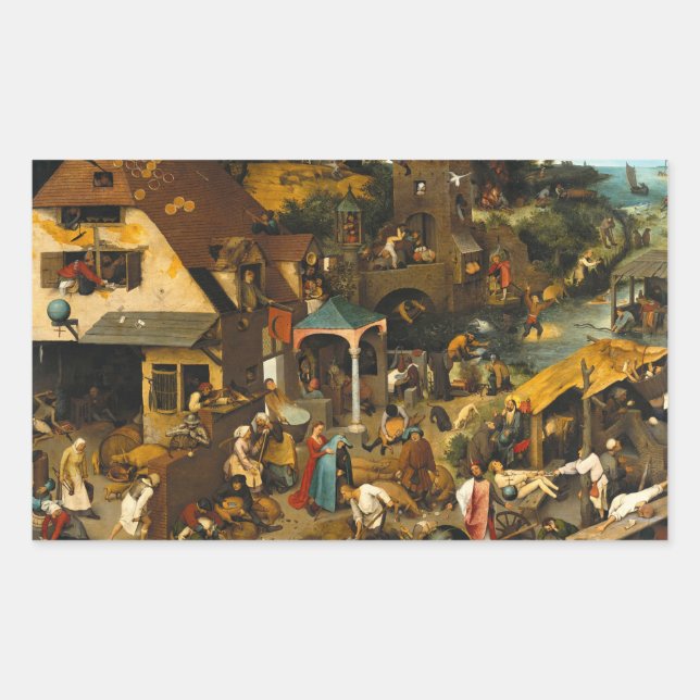 Pieter Bruegel the Elder - Netherlandish Proverbs Sticker (Front)