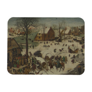 Pieter Bruegel the Elder - Numbering at Bethlehem Magnet
