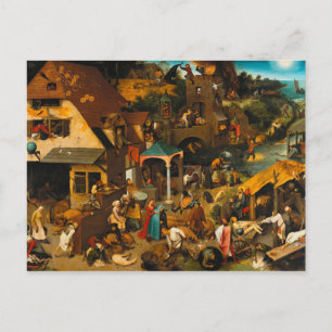 Pieter Bruegel The Elder - The Dutch Proverbs Postcard