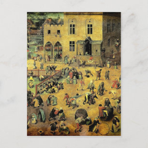 Pieter Bruegel's "Children’s Games" - 1560 Postcard