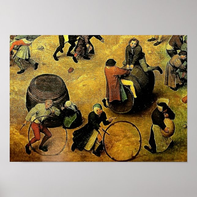 Pieter Bruegel's "Children’s Games" (Detail) 1560 Poster (Front)