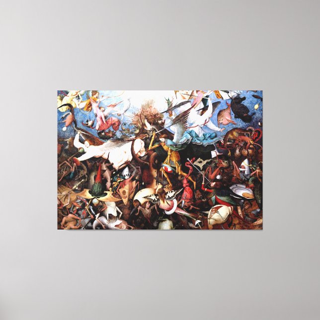 Pieter Bruegel's "The Fall Of The Rebel Angels" Canvas Print (Front)