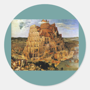 Pieter Bruegel's "The Tower of Babel" (circa 1563) Classic Round Sticker