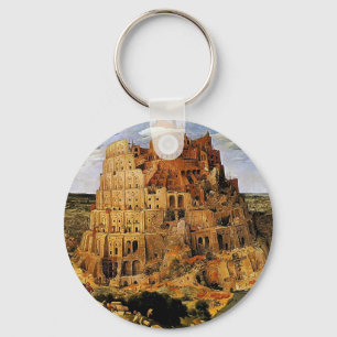 Pieter Bruegel's "The Tower of Babel" (circa 1563) Keychain