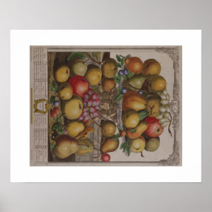 Pieter Casteels, Twelve Months of Fruit, December Poster