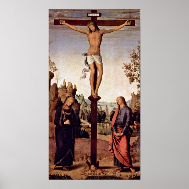 Pietro Perugino - Crucifixion with Mary Poster (Front)