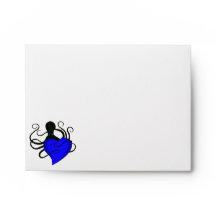 Pieuvre du Coeur Bleu - Enveloppe