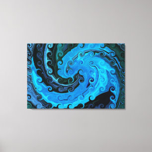 Pieuvre Sous La Mer Abstraite Toile Enveloppée