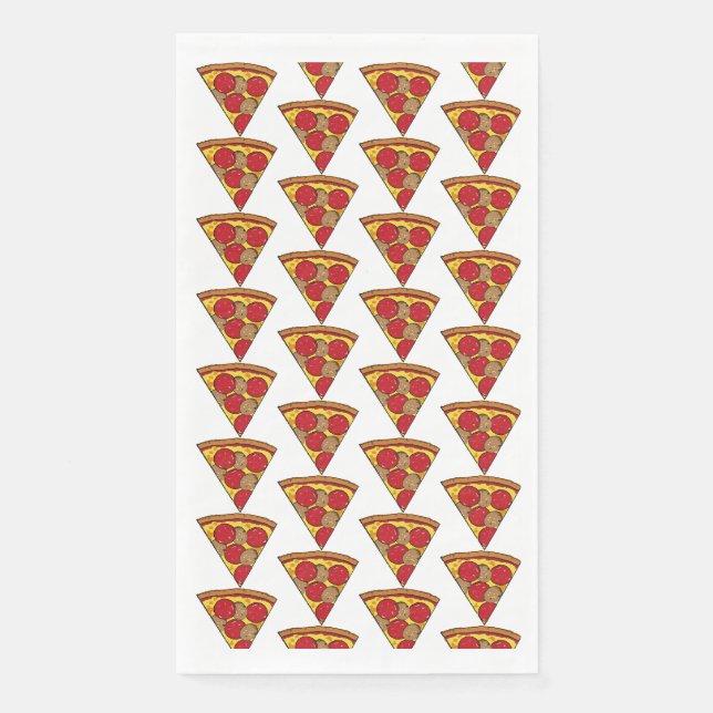 piezas de pizza idividuales en patrón napkin (Front)