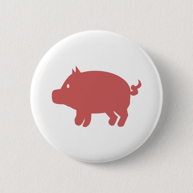 Pig 2 Inch Round Button (Front)