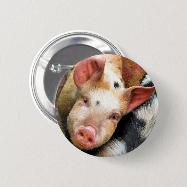PIG 2 INCH ROUND BUTTON (Front & Back)