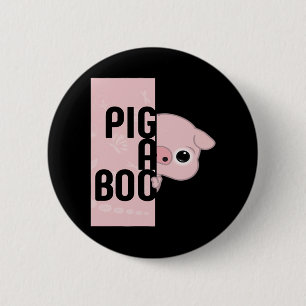 Pig A Boo 2 Inch Round Button