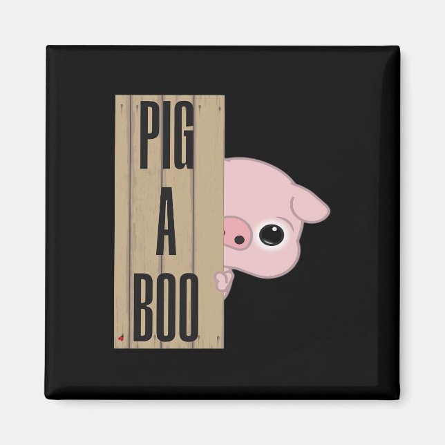 Pig A Boo Fence Magnet (Front)