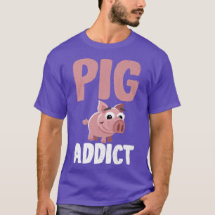 Pig Addict Pig Owner Pig Farmer Premium  T-Shirt