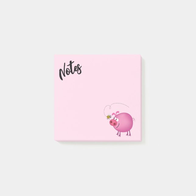 Pig and Bee Friends  Post-it Notes (Front)