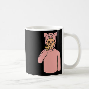 Pig Animal Asl Hand Gesture Deaf Hearing Loss Awar Coffee Mug