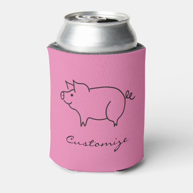 Pig Animal Thunder_Cove Can Cooler (Can Back)