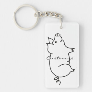 Pig Animal Thunder_Cove Keychain