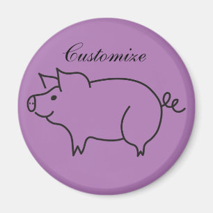 Pig Animal Thunder_Cove Magnet