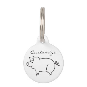 Pig Animal Thunder_Cove Pet Tag