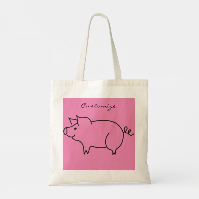 Pig Animal Thunder_Cove Tote Bag (Back)