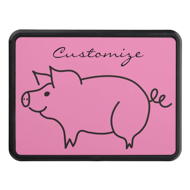 Pig Animal Thunder_Cove Trailer Hitch Cover (Front)