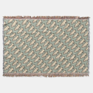 Pig Antique Piggy Cute Vintage Throw Blanket