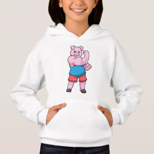 Pig as Bodybuilder with big Upper arm