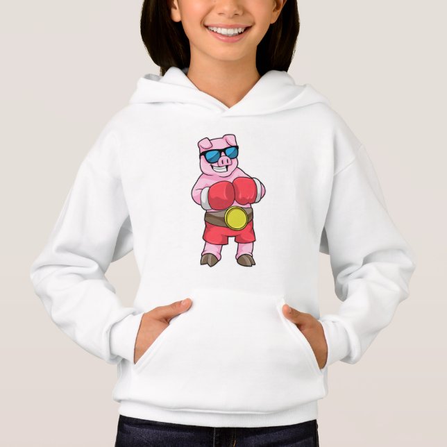 Pig as Boxer with Boxing gloves (Front)