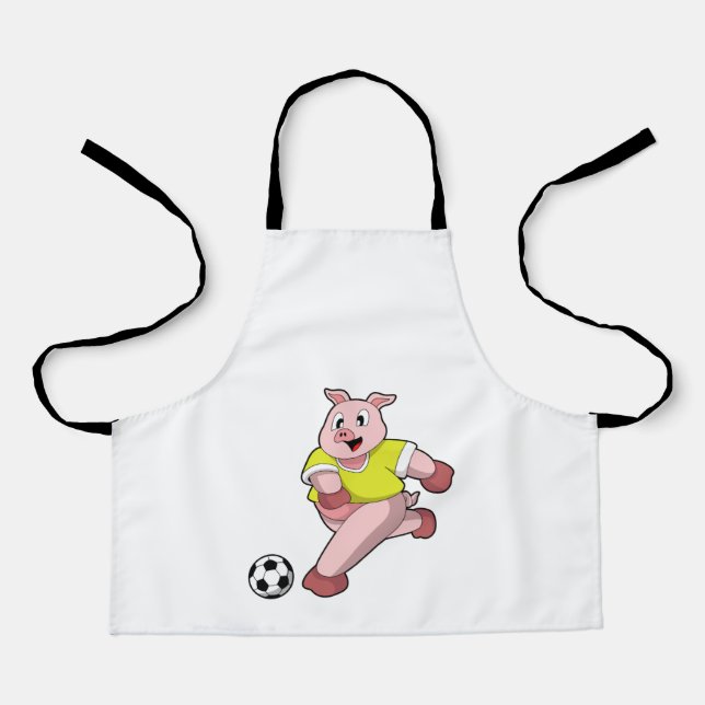 Pig as Soccer player with Soccer Apron (Front)