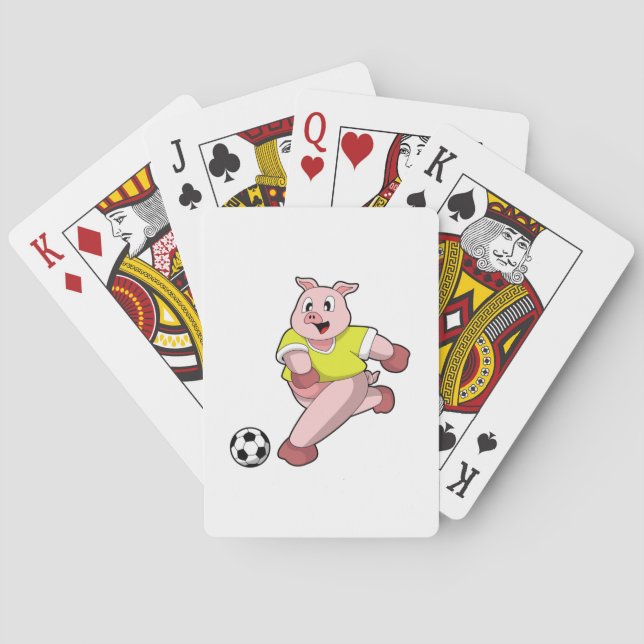 Pig as Soccer player with Soccer Playing Cards (Back)