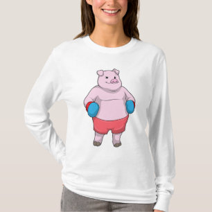 Pig at Boxing with Boxing gloves T-Shirt