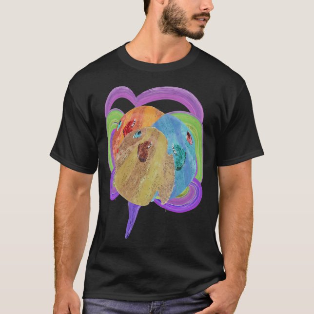 Pig at Fishing with Fish hook T-Shirt (Front)
