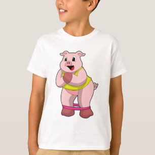 Pig at Fitness with Rubber band T-Shirt